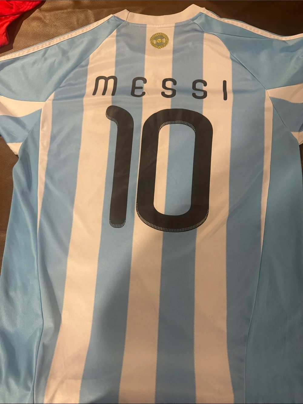adidas Argentina #10 Messi Soccer Jersey - Light Blue & White